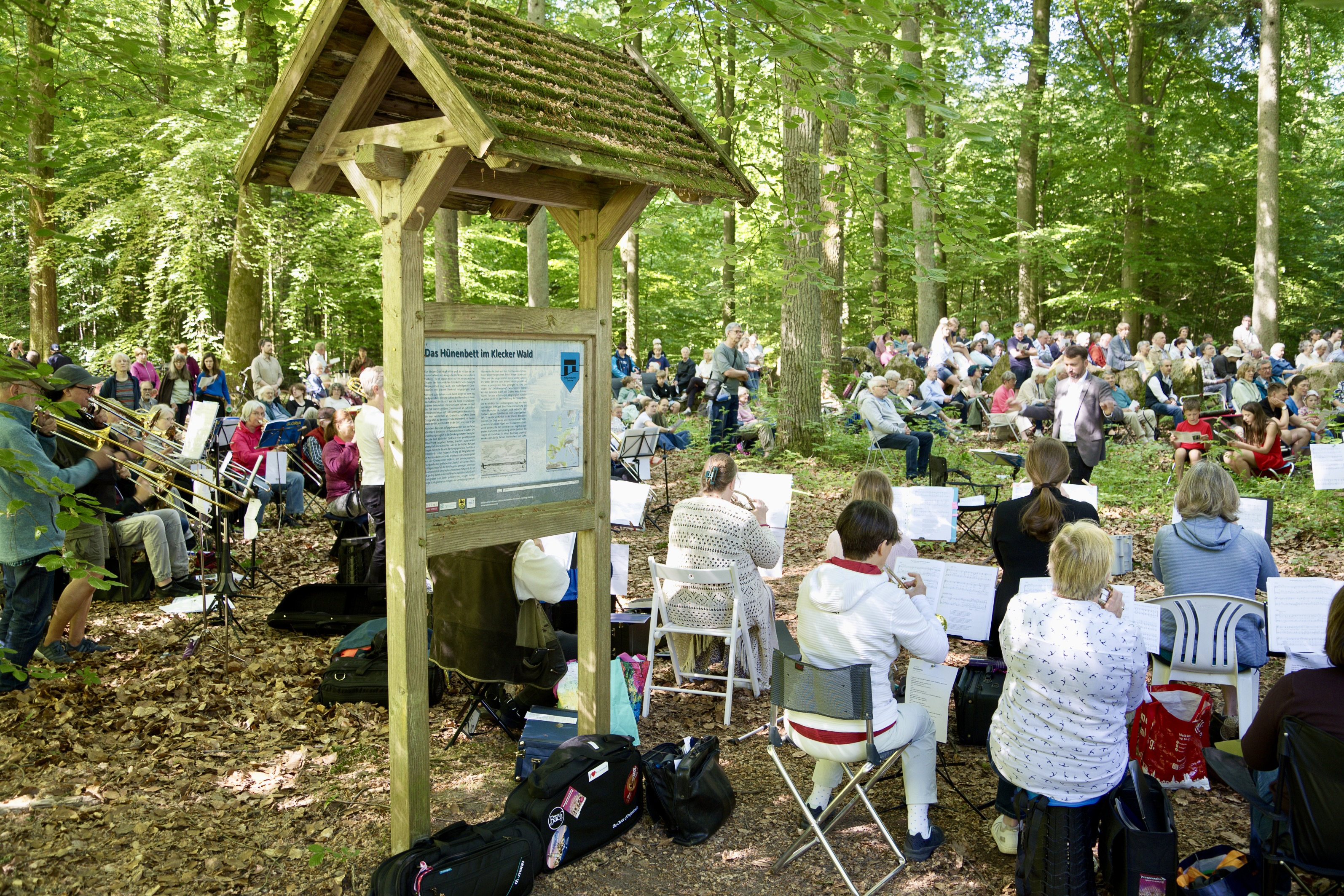 Posaunenbläser beim Waldgottesdienst. Foto: U.Wagner